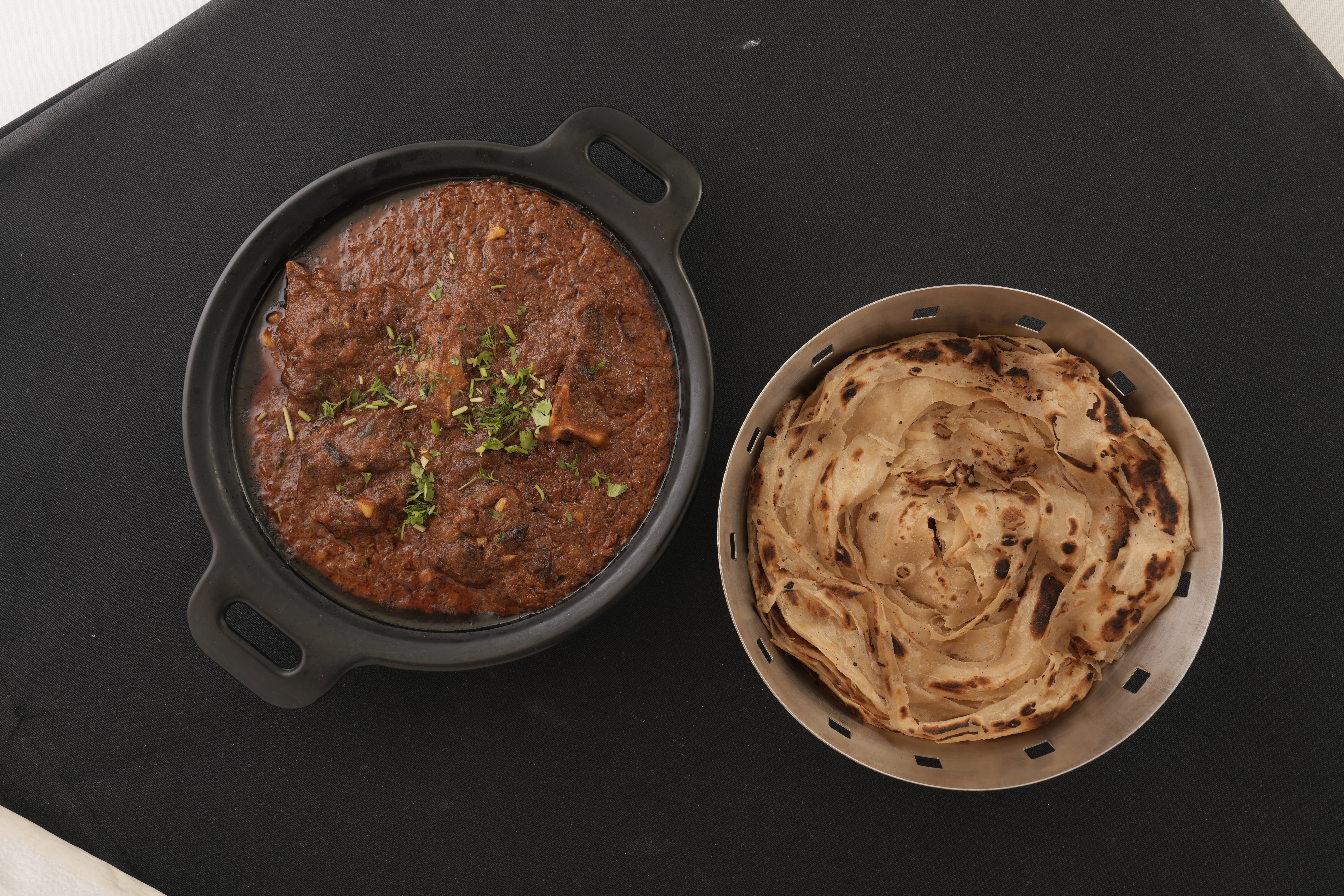 Malabar Parotta and Beef Roast
